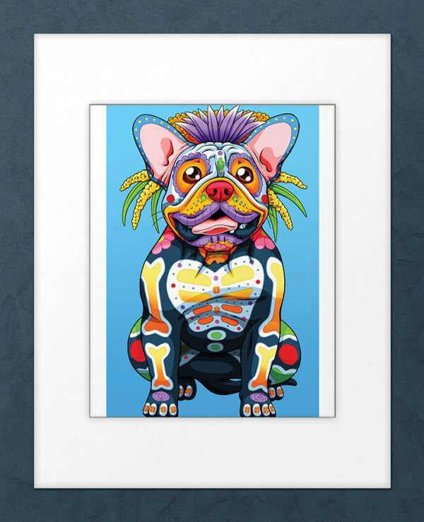 Day of the Dead Dog Pitbull Canvas Giclée - shops 