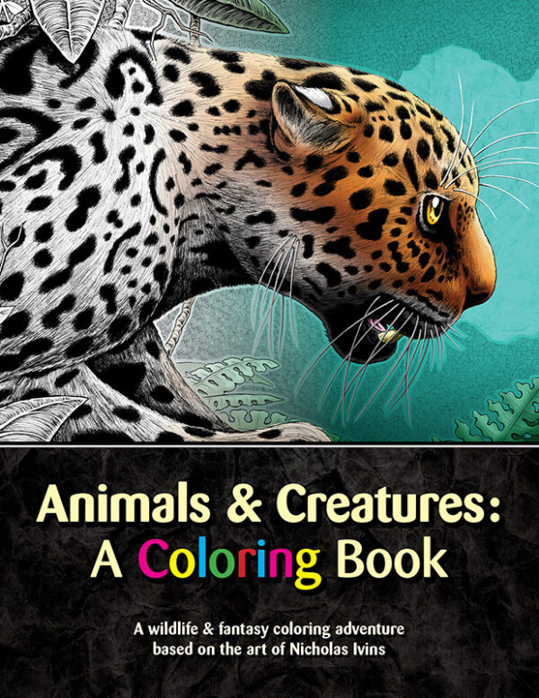 Coloring Book for Adults and Kids: Animals & Creatures by Nicholas Ivins