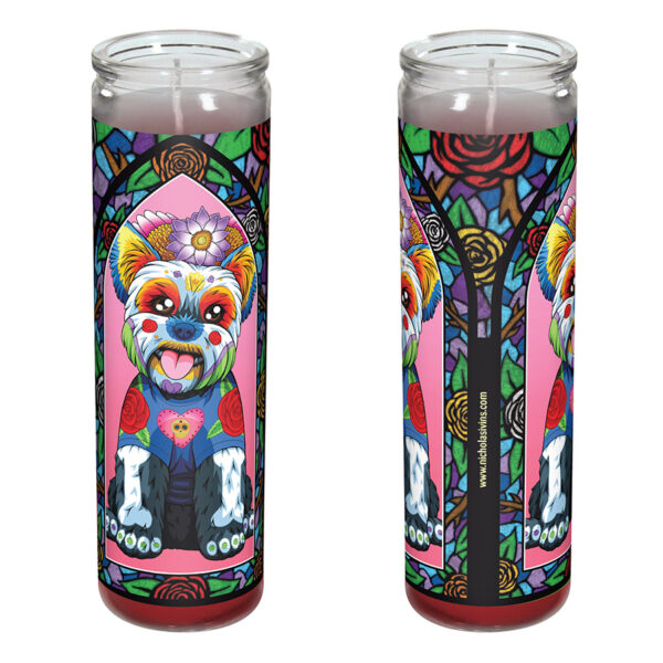 Day of the Dead Dog Yorkshire Terrier Candle - Pica - Nicholas Ivins