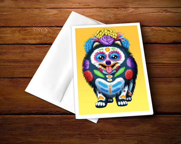 Day of the Dead Calico Cat Canvas Giclée - 